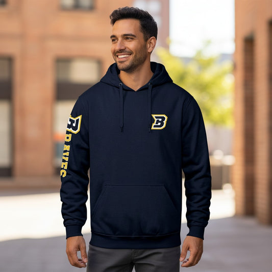 BRAVES | Pullover Hoodie - Yellow Varsity
